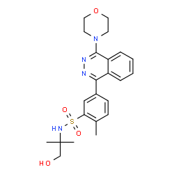 ChemSpider 2D Image | N-(1-Hydroxy-2-methyl-2-propanyl)-2-methyl-5-[4-(4-morpholinyl)-1-phthalazinyl]benzenesulfonamide | C23H28N4O4S