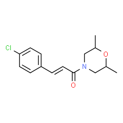 ChemSpider 2D Image | (2E)-3-(4-Chlorophenyl)-1-(2,6-dimethyl-4-morpholinyl)-2-propen-1-one | C15H18ClNO2
