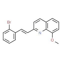 ChemSpider 2D Image | 2-[(E)-2-(2-Bromophenyl)vinyl]-8-methoxyquinoline | C18H14BrNO