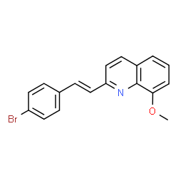 ChemSpider 2D Image | 2-[(E)-2-(4-Bromophenyl)vinyl]-8-methoxyquinoline | C18H14BrNO