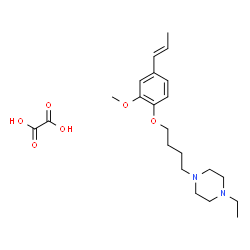 ChemSpider 2D Image | 1-Ethyl-4-(4-{2-methoxy-4-[(1E)-1-propen-1-yl]phenoxy}butyl)piperazine ethanedioate (1:1) | C22H34N2O6