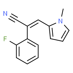 ChemSpider 2D Image | (2E)-2-(2-Fluorophenyl)-3-(1-methyl-1H-pyrrol-2-yl)acrylonitrile | C14H11FN2