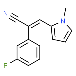 ChemSpider 2D Image | (2E)-2-(3-Fluorophenyl)-3-(1-methyl-1H-pyrrol-2-yl)acrylonitrile | C14H11FN2