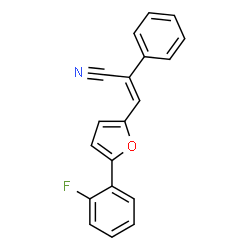 ChemSpider 2D Image | (2Z)-3-[5-(2-Fluorophenyl)-2-furyl]-2-phenylacrylonitrile | C19H12FNO