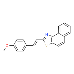 ChemSpider 2D Image | 2-[(E)-2-(4-Methoxyphenyl)vinyl]naphtho[1,2-d][1,3]thiazole | C20H15NOS