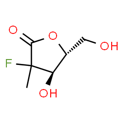 ChemSpider 2D Image | (4R,5R)-3-Fluoro-4-hydroxy-5-(hydroxymethyl)-3-methyldihydro-2(3H)-furanone (non-preferred name) | C6H9FO4