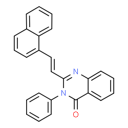 ChemSpider 2D Image | 2-(2-Naphthalen-1-yl-vinyl)-3-phenyl-3H-quinazolin-4-one | C26H18N2O