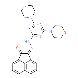ChemSpider 2D Image | acenaphthoquinone 1-{[4,6-di(4-morpholinyl)-1,3,5-triazin-2-yl]hydrazone} | C23H23N7O3
