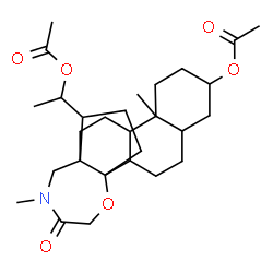 ChemSpider 2D Image | 1-(7-Acetoxy-10,16-dimethyl-17-oxo-19-oxa-16-azapentacyclo[12.5.3.0~1,14~.0~2,11~.0~5,10~]docos-22-yl)ethyl acetate | C28H43NO6