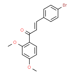 ChemSpider 2D Image | (2E)-3-(4-Bromophenyl)-1-(2,4-dimethoxyphenyl)-2-propen-1-one | C17H15BrO3