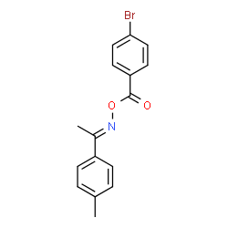 ChemSpider 2D Image | 1-(4-methylphenyl)ethanone O-(4-bromobenzoyl)oxime | C16H14BrNO2