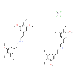 ChemSpider 2D Image | 2-(3,4,5-Trimethoxyphenyl)-N-[2-(3,4,5-trimethoxyphenyl)ethyl]ethanamine - tetrachloromanganese (2:1) | C44H62Cl4MnN2O12