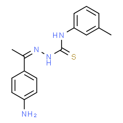 ChemSpider 2D Image | (2Z)-2-[1-(4-Aminophenyl)ethylidene]-N-(3-methylphenyl)hydrazinecarbothioamide | C16H18N4S