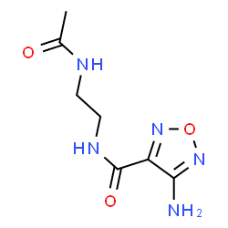 ChemSpider 2D Image | N-(2-Acetamidoethyl)-4-amino-1,2,5-oxadiazole-3-carboxamide | C7H11N5O3