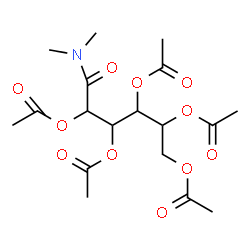 ChemSpider 2D Image | 6-(Dimethylamino)-6-oxo-1,2,3,4,5-hexanepentayl pentaacetate | C18H27NO11