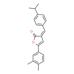 ChemSpider 2D Image | (3Z)-5-(3,4-Dimethylphenyl)-3-(4-isopropylbenzylidene)-2(3H)-furanone | C22H22O2