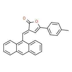 ChemSpider 2D Image | 3-Anthracen-9-ylmethylene-5-p-tolyl-3H-furan-2-one | C26H18O2