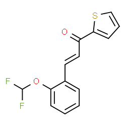 ChemSpider 2D Image | (2E)-3-[2-(Difluoromethoxy)phenyl]-1-(2-thienyl)-2-propen-1-one | C14H10F2O2S