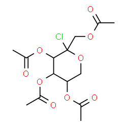 ChemSpider 2D Image | 1,3,4,5-Tetra-O-acetylhex-2-ulopyranosyl chloride  | C14H19ClO9
