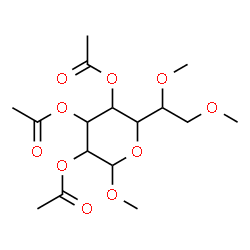 ChemSpider 2D Image | Methyl 2,3,4-tri-O-acetyl-6,7-di-O-methylheptopyranoside | C16H26O10