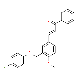 ChemSpider 2D Image | (2E)-3-{3-[(4-Fluorophenoxy)methyl]-4-methoxyphenyl}-1-phenyl-2-propen-1-one | C23H19FO3