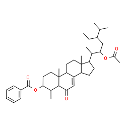 ChemSpider 2D Image | 22-Acetoxy-4-methyl-6-oxostigmast-7-en-3-yl benzoate | C39H56O5