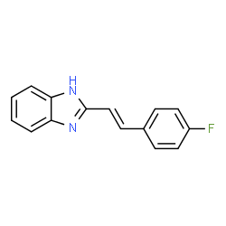 ChemSpider 2D Image | 2-[(E)-2-(4-Fluorophenyl)vinyl]-1H-benzimidazole | C15H11FN2