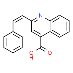 ChemSpider 2D Image | 2-[(Z)-2-Phenylvinyl]-4-quinolinecarboxylic acid | C18H13NO2