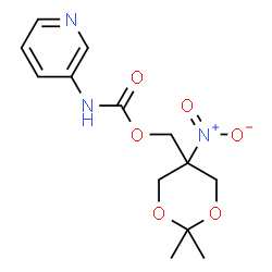 ChemSpider 2D Image | (2,2-Dimethyl-5-nitro-1,3-dioxan-5-yl)methyl 3-pyridinylcarbamate | C13H17N3O6