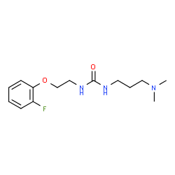 ChemSpider 2D Image | 1-[3-(Dimethylamino)propyl]-3-[2-(2-fluorophenoxy)ethyl]urea | C14H22FN3O2
