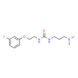 ChemSpider 2D Image | 1-[3-(Dimethylamino)propyl]-3-[2-(3-fluorophenoxy)ethyl]urea | C14H22FN3O2