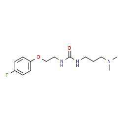 ChemSpider 2D Image | 1-[3-(Dimethylamino)propyl]-3-[2-(4-fluorophenoxy)ethyl]urea | C14H22FN3O2