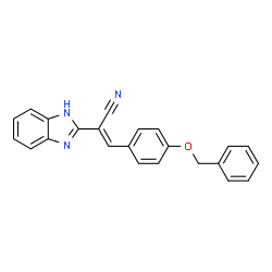 ChemSpider 2D Image | (2E)-2-(1H-Benzimidazol-2-yl)-3-[4-(benzyloxy)phenyl]acrylonitrile | C23H17N3O