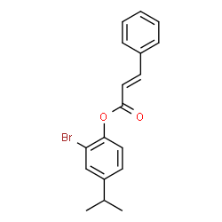 ChemSpider 2D Image | 2-Bromo-4-isopropylphenyl (2E)-3-phenylacrylate | C18H17BrO2