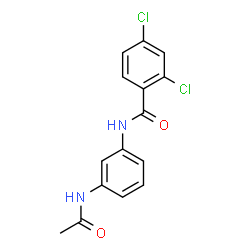 ChemSpider 2D Image | N-(3-Acetamidophenyl)-2,4-dichlorobenzamide | C15H12Cl2N2O2