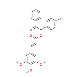 ChemSpider 2D Image | 1,2-Bis(4-methylphenyl)-2-oxoethyl (2E)-3-(3,4,5-trimethoxyphenyl)acrylate | C28H28O6