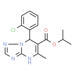 ChemSpider 2D Image | Isopropyl 7-(2-chlorophenyl)-5-methyl-1,7-dihydro[1,2,4]triazolo[1,5-a]pyrimidine-6-carboxylate | C16H17ClN4O2