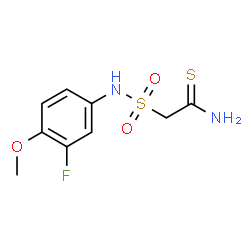 ChemSpider 2D Image | 2-[(3-Fluoro-4-methoxyphenyl)sulfamoyl]ethanethioamide | C9H11FN2O3S2