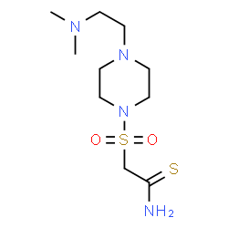 ChemSpider 2D Image | 2-({4-[2-(Dimethylamino)ethyl]-1-piperazinyl}sulfonyl)ethanethioamide | C10H22N4O2S2