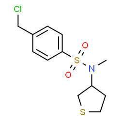 ChemSpider 2D Image | 4-(Chloromethyl)-N-methyl-N-(tetrahydro-3-thiophenyl)benzenesulfonamide | C12H16ClNO2S2