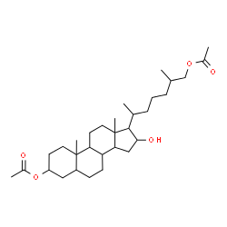 ChemSpider 2D Image | 16-Hydroxycholestane-3,27-diyl diacetate | C31H52O5