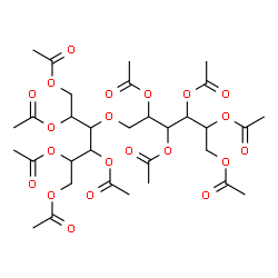 ChemSpider 2D Image | 1,2,4,5-Tetraacetoxy-6-[(1,2,4,5,6-pentaacetoxy-3-hexanyl)oxy]-3-hexanyl acetate | C32H46O21