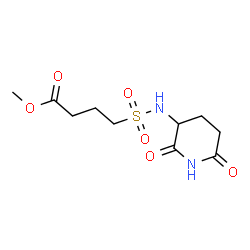 ChemSpider 2D Image | Methyl 4-[(2,6-dioxo-3-piperidinyl)sulfamoyl]butanoate | C10H16N2O6S