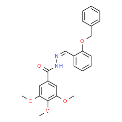 ChemSpider 2D Image | N'-{(Z)-[2-(Benzyloxy)phenyl]methylene}-3,4,5-trimethoxybenzohydrazide | C24H24N2O5