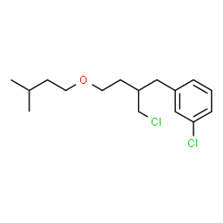 ChemSpider 2D Image | 1-Chloro-3-[2-(chloromethyl)-4-(3-methylbutoxy)butyl]benzene | C16H24Cl2O