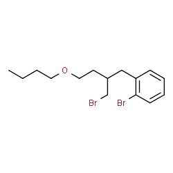 ChemSpider 2D Image | 1-Bromo-2-[2-(bromomethyl)-4-butoxybutyl]benzene | C15H22Br2O