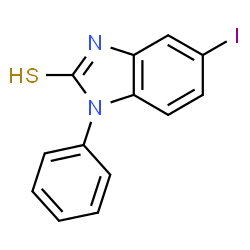 ChemSpider 2D Image | 5-Iodo-1-phenyl-1H-benzimidazole-2-thiol | C13H9IN2S