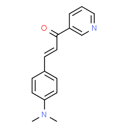 ChemSpider 2D Image | (2E)-3-[4-(Dimethylamino)phenyl]-1-(3-pyridinyl)-2-propen-1-one | C16H16N2O