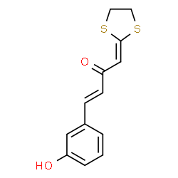 ChemSpider 2D Image | (3E)-1-(1,3-Dithiolan-2-ylidene)-4-(3-hydroxyphenyl)-3-buten-2-one | C13H12O2S2