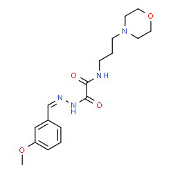 ChemSpider 2D Image | 2-[(2Z)-2-(3-Methoxybenzylidene)hydrazino]-N-[3-(4-morpholinyl)propyl]-2-oxoacetamide | C17H24N4O4